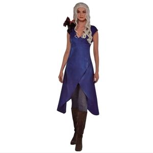 New Gods Goddesses Blue Dress Adult Standard Princess Costume Halloween Cosplay